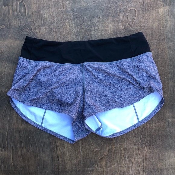 Lululemon Speed Shorts Gray black size 4 - Picture 2 of 3
